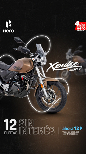 Imagen 3 de 17 de Hero Xpulse 200t 0km Xpulse200 Naked Negro Rojo Ciclofox