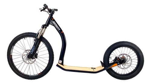 Scooter Gravity Dh Core Todo Terreno Patín Mushing Color Negro