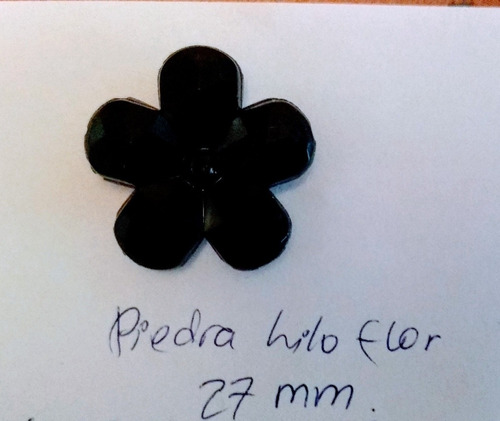 Flor Negra 27mm, Piedra Textil, Docena