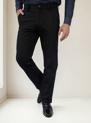 Pantalones Moda Regular De Vestir Stretch Hombre