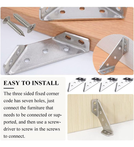 Conector De Esquina Universal Para Muebles, 10 Piezas, Cuadr