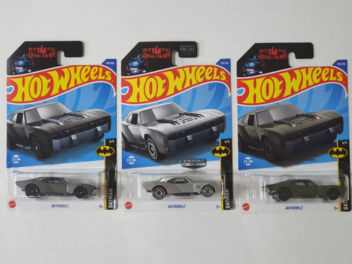 3 Autos Hot Wheels The Batman Batimovil 2022  Variante Zamac