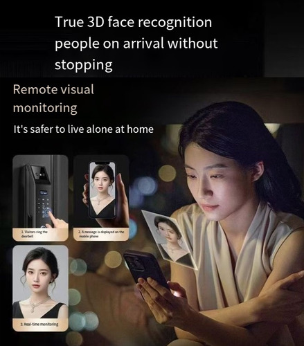 Cerradura De Puerta Inteligente Con Reconocimiento Facial 3d