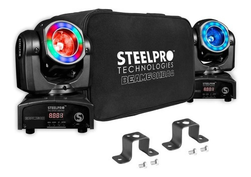 Steelpro Bag Con 2 Cabezas Móvil Led Beam 1x60watts, Rgbw 