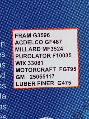 Filtro Gasolina Ford F150 4.9 6l 3.8 V6 232 230 300