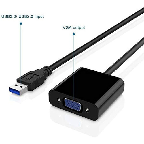 Imagen 2 de 7 de Koromu - Adaptador De Usb A Vga (usb 3.0/2.0 A Vga