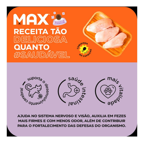 Max Cat Ração Filhotes Sabor Frango 20kg