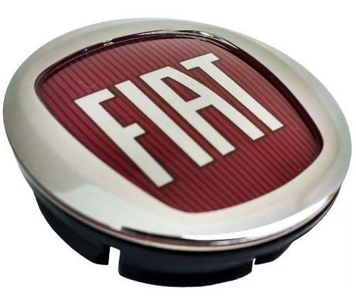 Imagem 2 de 3 de 4 Calota Miolo Tampa Centro Roda Fiat Vermelho Argo Cronos
