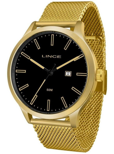 Relógio Lince Masculino Dourado - Mrg4494s P1kx
