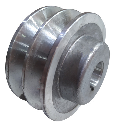 Polia De Aluminio 60mm Furo 3/4  19mm 2 Canal A Chavetada