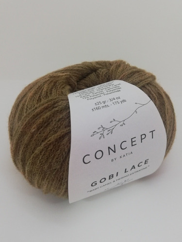 Lana Gobi Lace Concept Katia 73% Merino 15%camello 12%poliam Color 109