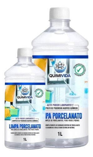 Limpador Limpa Depois Reforma Pós Obra Porcelanato Kit 2l