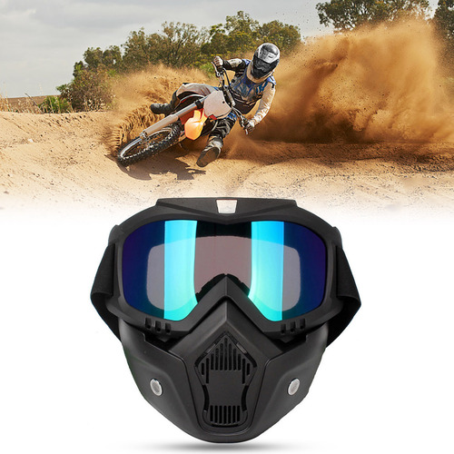 Máscara De Moto Goggles Face, Protector Facial Para Motocros
