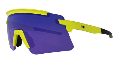 Óculos De Sol Hb Apex Armação Neon Lente Azul Espelhada