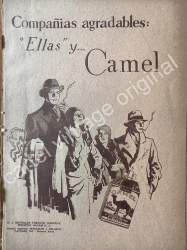 Cartel Publicitario Retro Cigarros Camel 1928 /15