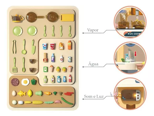 Comidinha Infantil Cozinha Frutas Cortar Jogo Pop It X24