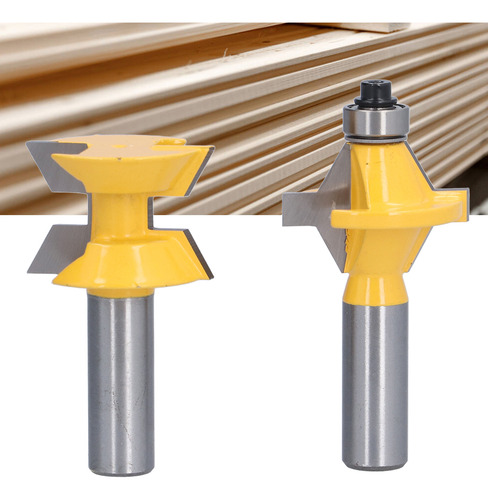 Juego De Brocas Para Fresar Tongue Groove, 2 Piezas, Vástago