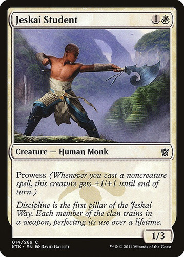 Carta Mtg Jeskai Student X 4 Playset Khans Of Tarkir