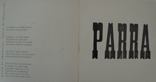Nicanor Parra Versos De Salón 1970 Fotolibro (Usado)