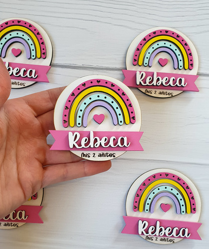 Souvenir Personalizado Iman Arcoiris X15