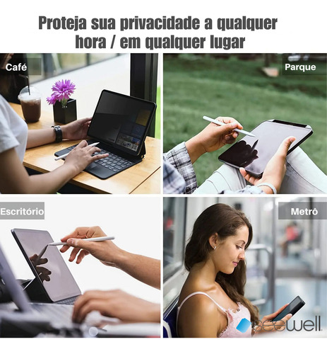 Película Privacidade Hydrogel Para Galaxy Tab S9 Fe Tel 10.9