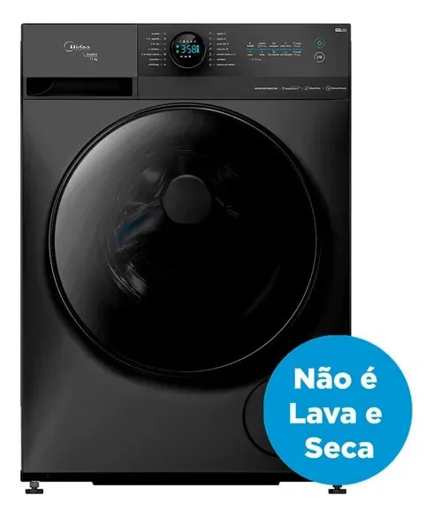 Máquina De Lavar 13kg Midea Healthguard Titanium Conectada Cor Cinza-escuro