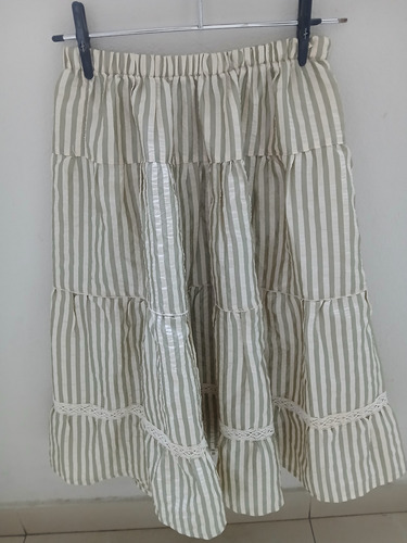 Pollera Larga Rayas Talle 12 (Usado)