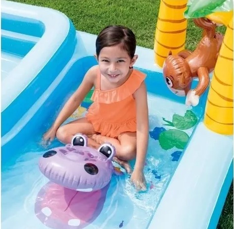 Piscina Inflável Playground Aventura Na Floresta 493l Intex
