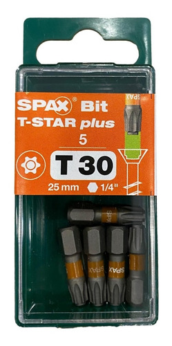 5 Piezas Punta Para Tornillos Spax T30 X 25mm T-star Plus