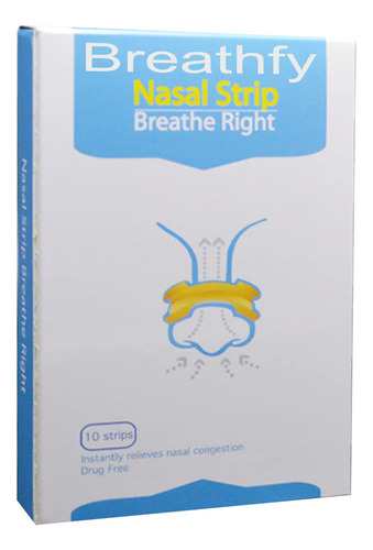 Tiras Nasales Adhesivas Para Congestión Nasal 10 Uds.