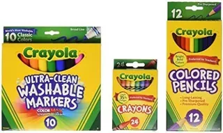 Combo Lápices X12un Marcadores X10un Crayones X24un Crayola