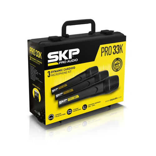 Pack 3 Microfonos Skp Capsula Alemana C/ Estuche