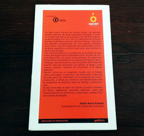 Antologia De Narrativa Argentina 1 - Siglo Xix * Excelente (Usado)
