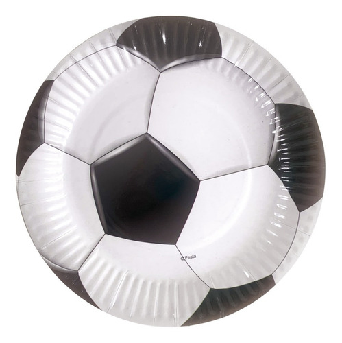 Plato De Polipapel 17cm Futbol Pelota X 6 Unidades