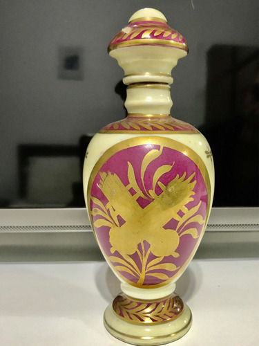 Antiguo Potiche Botella Perfumero De Porcelana