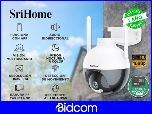 Kit X 4 Cámara De Seguridad Ip Srihome Audio Bidireccional