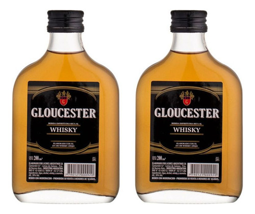 Pack X2u Whisky Gloucester Petaca 200 Cm3