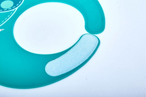 Babador De Silicone Grande Cobertura Total Hipopótamo - Marc Cor Azul Animais
