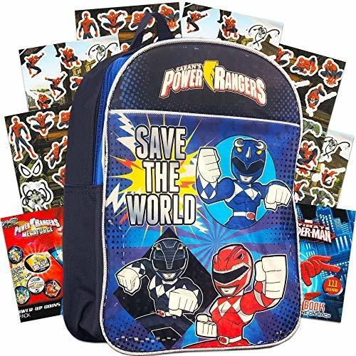 Mochila Power Rangers Para Niños En Edad Preescolar Con Peg