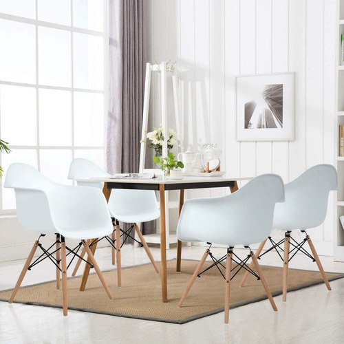 Imagen 2 de 7 de Set De 2 Silla De Comedor Home Office Kohler Eames Blanca