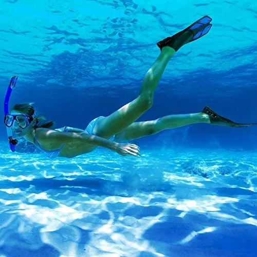 Aletas De Buceo Cortas Ajustables Para Snorkel Y Natación