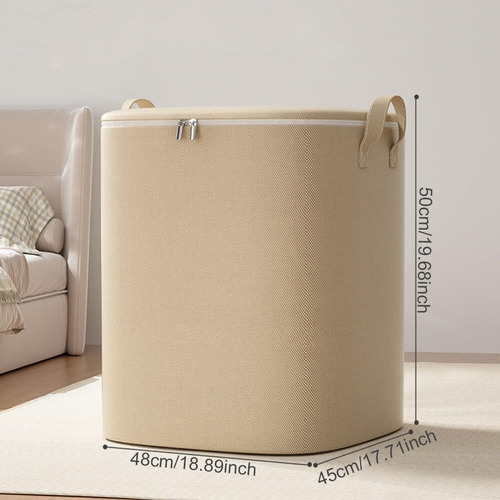 Caja De Almacenamiento Cubo Con Tapa Y Asa Plegable,
