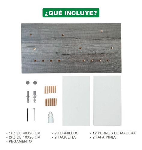 Imagen 5 de 10 de Porta Llaves Y Organizador Armable Para Pared Lombardía.2065