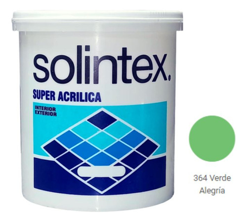 Pintura Caucho Super Acrilica Verde Alegria Solintex 1 Galon