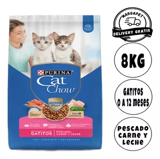 Cat Chow Carne Pescado Y Leche Gatitos 1 A 12 Meses 8kg