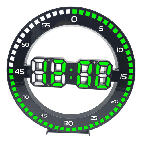 Reloj De Pared Digital De 12 Pulgadas Green Count Second