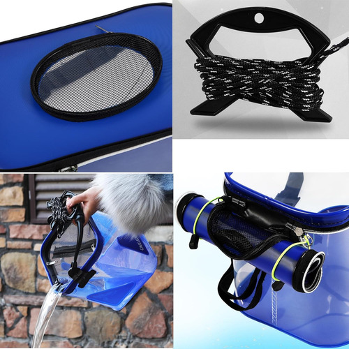 Cubo Plegable De 10 Galones, Contenedor De Agua Plegable Mul