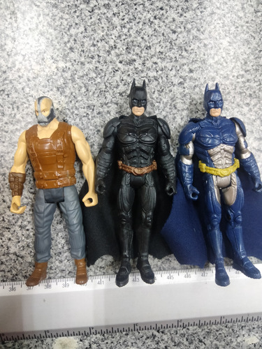 Dc Batman,the Dark Knight Rises, 3 Pulgadas, Lote De 3!! (Usado)