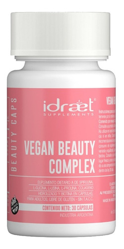 Imagen 1 de 10 de Vegan Beauty Complex Suplemento Dietario Idraet 30 Capsulas
