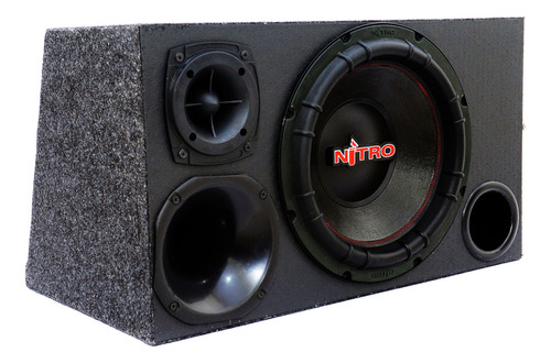 Caixa Trio Completa Som Carro Sub Spyder Nitro 700w